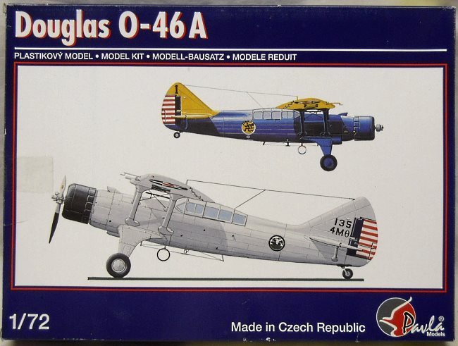 Pavla 1/72 Douglas O-46A - BAGGED, 72050 plastic model kit